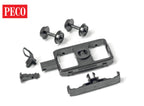 GR-104 - Pair of Coach Bogies, wheels and couplers
