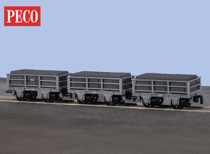 2 Ton Slate Wagons Unbraked (3 pack)