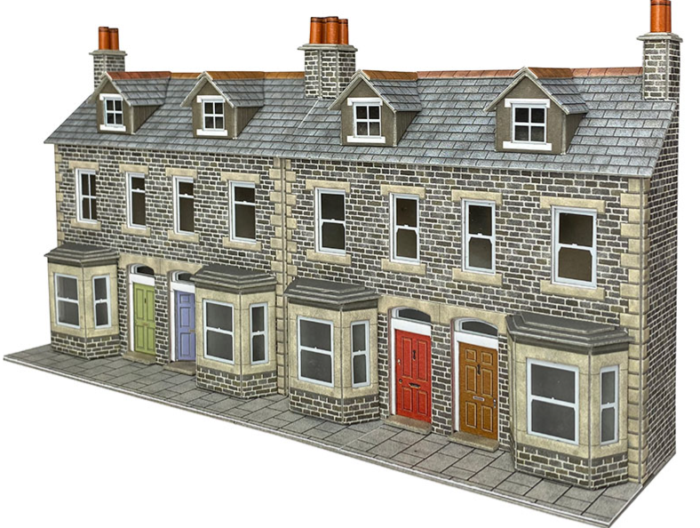 Low Relief Terraced House Fronts Stone