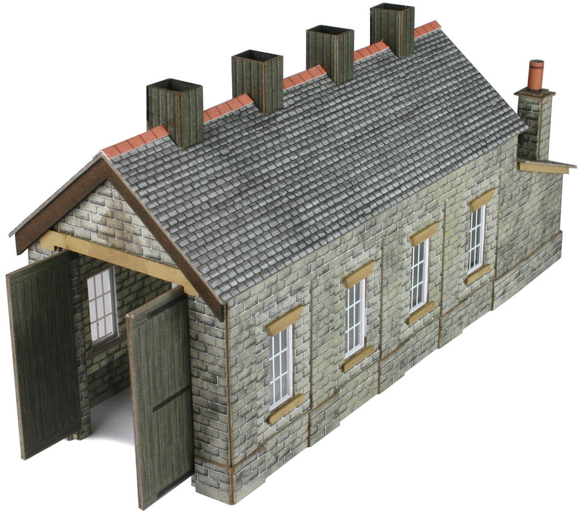 PN932 - Single Track Engine Shed - Stone built