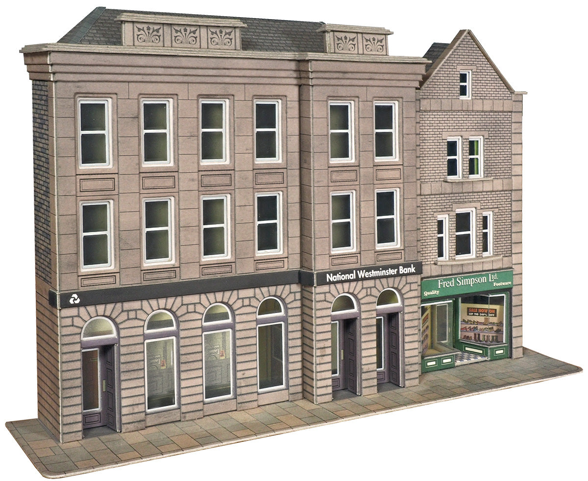 Low-relief Bank & Shops