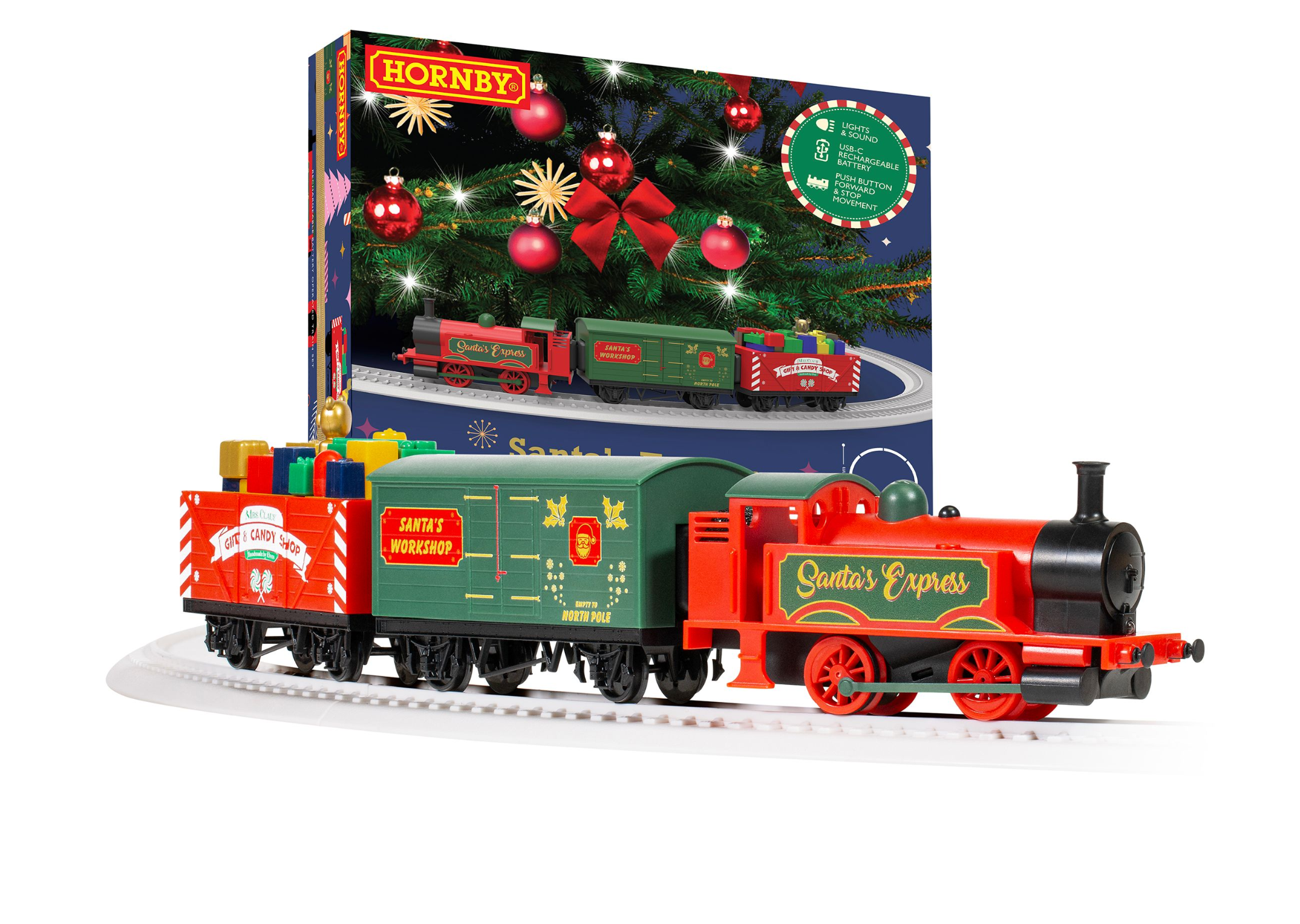 Santa’s Express Rechargeable Battery Train Set