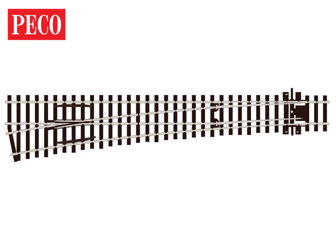 Large Radius Left Hand Turnout - Electrofrog