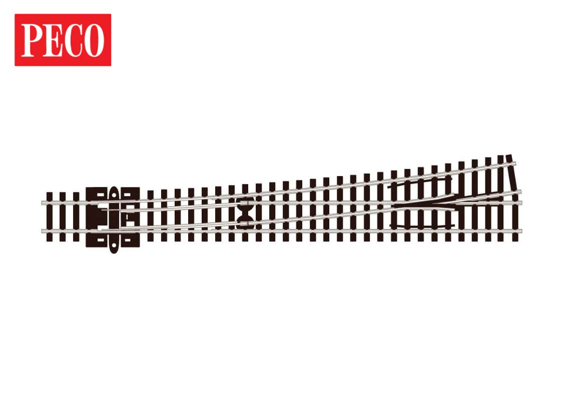 Large Radius Left Hand Turnout - Electrofrog N Gauge