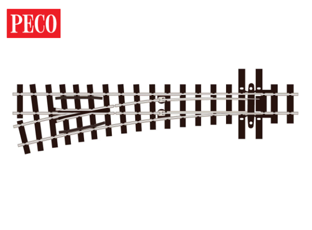 SL-E496 - Peco Left Hand Electrofrog Turnout Code 80 Rail