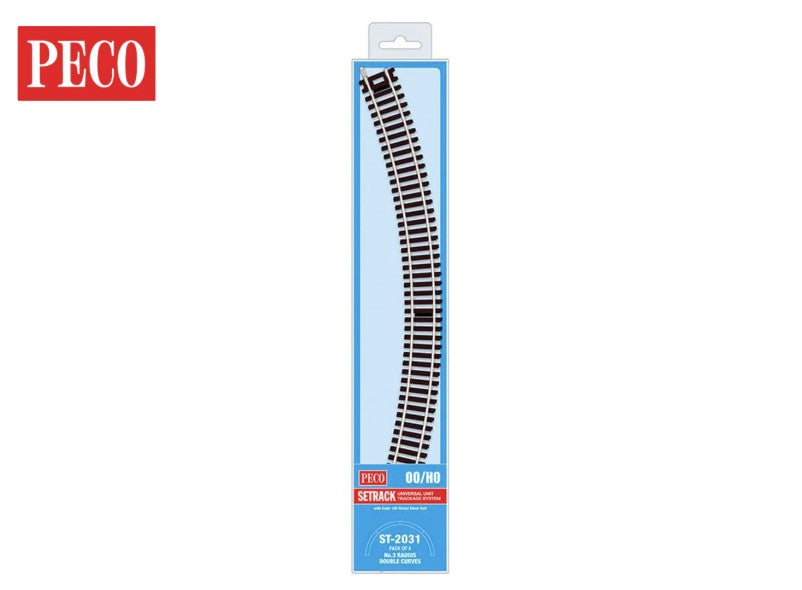 No 3 Radius Double Curve (ST-231) Pack of 4