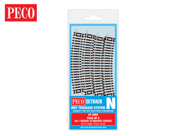 No.1 Radius Standard Curve - Pack of 8