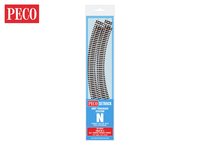 No.1 Radius Double Curve - Pack of 4