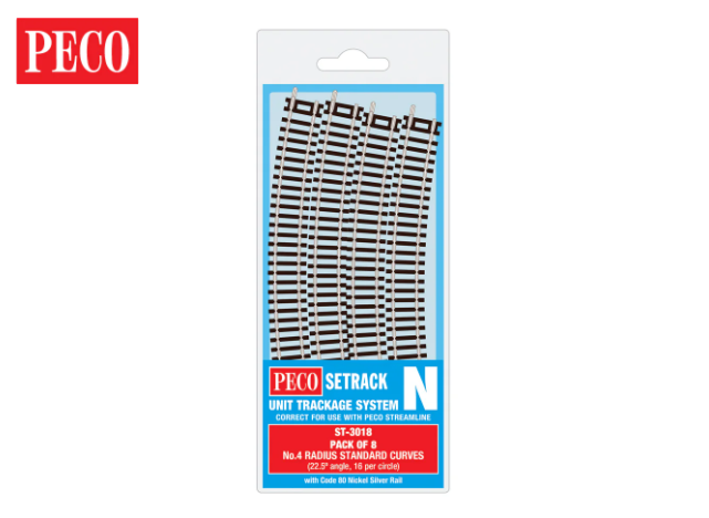 No.4 Radius Standard Curves - Pack of 8