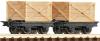 Roco - 34603 - 4 wheel crate wagons - pack of 2