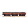 Graham Farish - 377-492 - 5 Plank China Clay 3-Wagon Pack BR Bauxite (Early) with Flat Canopy