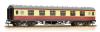 Bachmann - 39-455A - LMS 57ft Porthole Corridor 1st BR Crimson & Cream Weathered