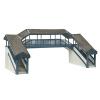Bachmann - 44-020B - Covered Metal Footbridge Blue and Cream