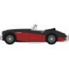 Oxford Rail - 76AH3006 - Austin Healey 3000 Black/Burgundy
