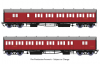 Rapido - 946003 - Dia E140 B Set - No.W6455W & W6456W BR Maroon