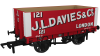 Rapido - 967422 - RCH 7 Plank Wagon J L Davies & Co No.121