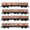 EFE Rail - E86011 - LSWR Cross Country 4-Coach Pack LSWR Salmon & Brown