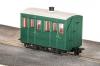 Peco - GR-500UG - GVT Enclosed 4 wheel Coach - unlettered Green