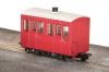 Peco - GR-500UR - GVT Enclosed 4 wheel Coach - unlettered Red