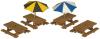 Metcalfe - PN810 - N scale Picnic Tables