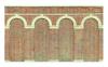 Hornby - R7372 - High Level Arched Retaining Walls x 2 (Red Brick)