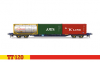 Hornby - TT3030 - Touax KFA Container Wagon with 3x20 Containers