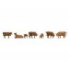 Gaugemaster - GM3910105 - Brown Cows (7) Hobby Figure Set