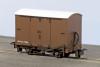 Peco - GR-221U - 4 Wheel Box Van Brown Unlettered